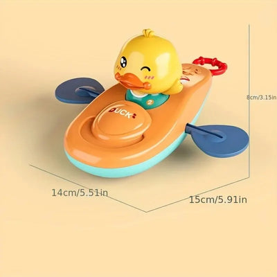 1 Pc Little Yellow Duck Kayak Toy Swimming Pool Bathroom Toy