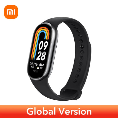 الإصدار العالمي من سوار Xiaomi Band 8 AMOLED مقاس 1.62 بوصة وعمر بطارية طويل للغاية يصل إلى 16 يومًا وسوار ذكي مزود بأكثر من 150 وضعًا رياضيًا