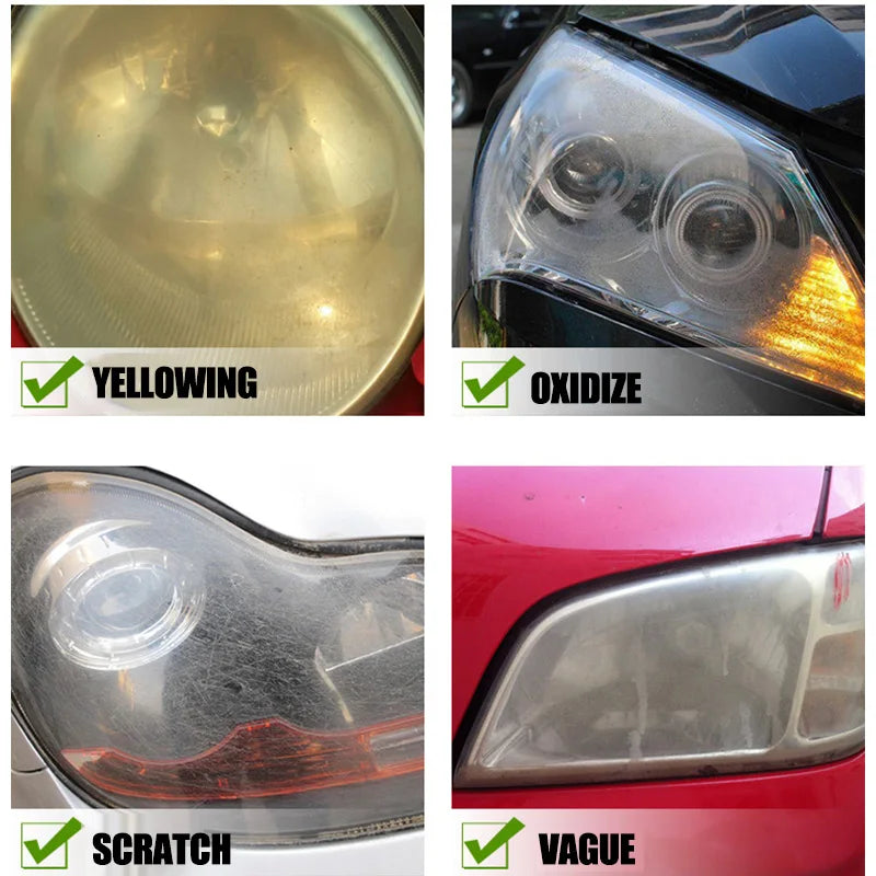 Headlight Restoration Kit Car Headlights tail lights fog and directional lights Oxidation Yellowing Scratches Blurring Polishing