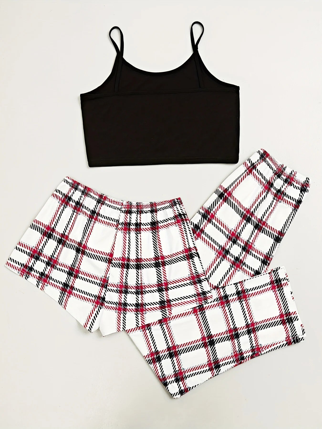 Best-Selling Suspender Shorts Trousers Three-Piece Fashion Casual Bow Tie Home Wear Set Women'S Casual Pajamas Set