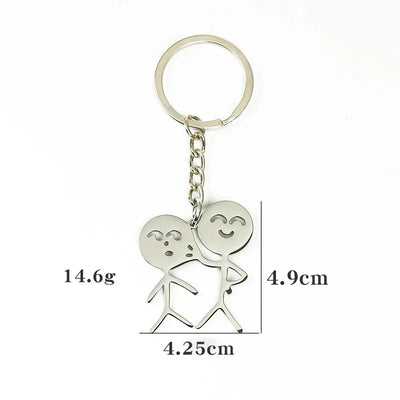 New Trendy Hot Sale one Pair Key Chain Alloy Arrow Bow Love Keyrings Key Chains Lovers Ring Couples keychain for Gift 17343