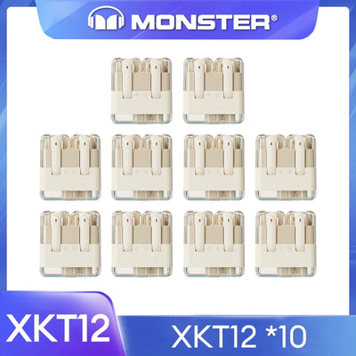 سماعات الألعاب الأصلية Monster XKT12 بتقنية البلوتوث 5.3 TWS وسماعات أذن لاسلكية بتقنية HIFI وسماعات أذن مضادة للضوضاء بسعة 300 مللي أمبير في الساعة