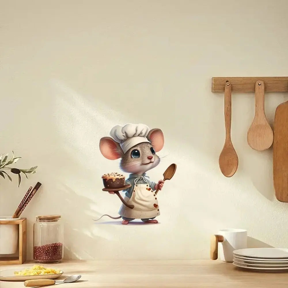 Creative Cartoon Cute Mouse Self-adhesive Wall Stickers Bedroom Living Room Corner Stairs Home Decorative Wall Sticker Wallpaper