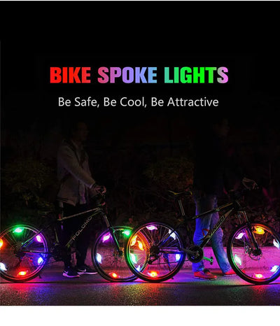 Colorful Bike Wheel Spoke Light MTB Balance Bicycle Light LED Tyre Tire Flash Lights Warning Cycling Lamp