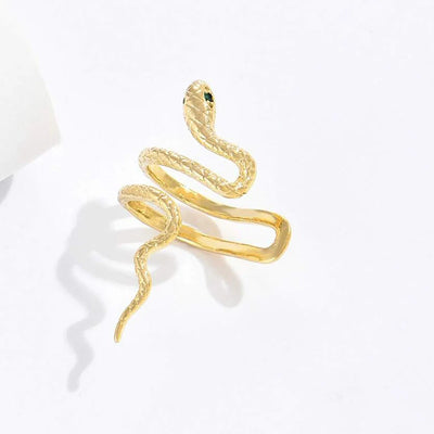 1PC Hip Hop 3D Snake Shape Clip-On Earring For Women Exquisite Rhinestone Shiny Zinrcon Snake Eyes Trendy Party Jewelry