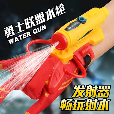 Summer New Spiderman Figure Glove Launcher Set Water Toy Kids Hero Launcher Wrist Outdoor Water Fight Toys Boy Birthday Gift