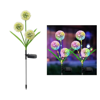 Outdoor Solar Dandelion Light with 2 Modes Solar Garden Lights IP65 Waterproof Decoration Light for Garden Lawn Yard Wedding