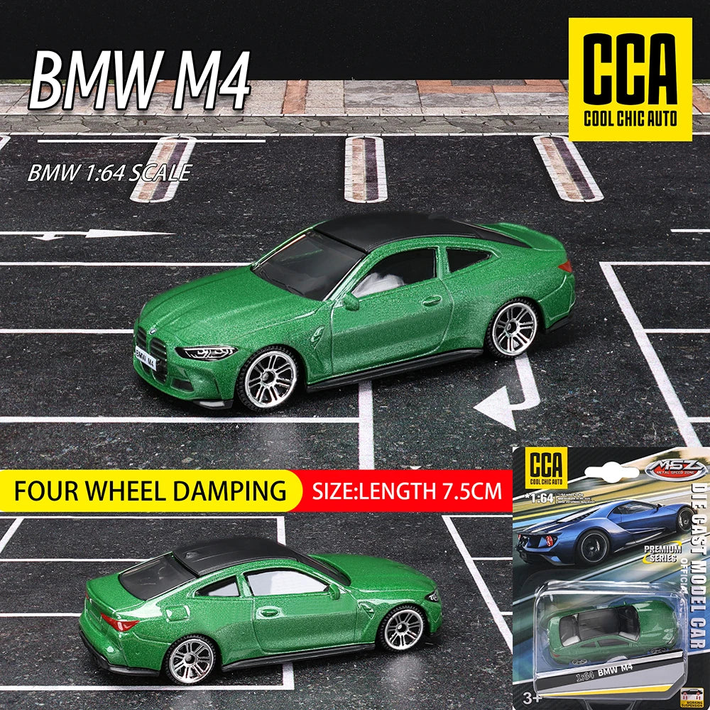 سيارة كلاسيكية من CCA MSZ بمقياس 1:64 من طراز BMW M4/M4 GT3/Z4 M40i/M850i، نموذج سيارة ثابت مصنوع من سبائك معدنية، مجموعة نماذج سيارات هدية