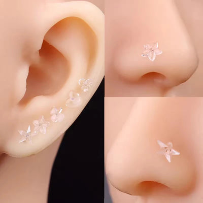 10PCS/Lot Mix Styles Hypoallergenic Simple Plastic Earrings Clear Ear Pins Needle And Resin Earring Backs DIY Ear Accessories