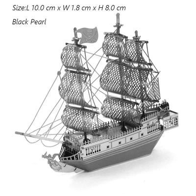 3D Metal Puzzle Multicolor Manual Black Pearl U-Boat XXI Titanic Golden Hind Famous Ship Warship Assemble Model Jigsaw Puzzles