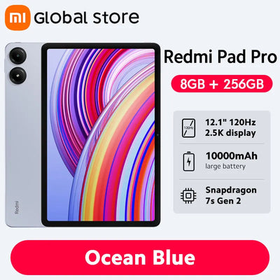 New Xiaomi Redmi Pad Pro Global Version 12.1" 120Hz LCD Display Snapdragon® 7s Gen 2 Mobile Platform 10000mAh 33W Fast Charging