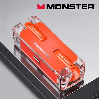 سماعات Monster XKT08 Bluetooth V5.3 True Wireless سماعات أذن عالية الدقة مقاومة للماء للألعاب وخفض الضوضاء