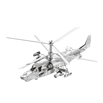 3D Metal Puzzles Military J-20 J-10B SU-34 KA-50 Fighter UFO RAH-66 Helicopter DIY Handmade Assemble Model Jigsaw Puzzles