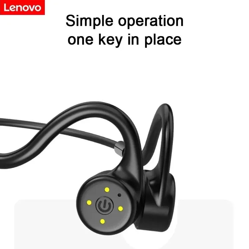 Lenovo X5 Bone Conduction Earphones Bluetooth V5.0 Wireless Headphones IPX8 Waterproof Sport Built in 8GB Memory Headset