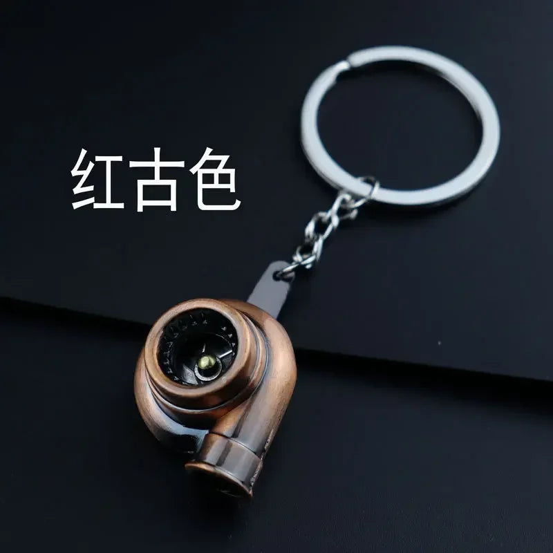 Creative Metal Car Accessories Keychain Zinc Alloy Turbo Gearbox Hub Brake Disc Pendant KeyRing for Men's Dad Birthday Gift