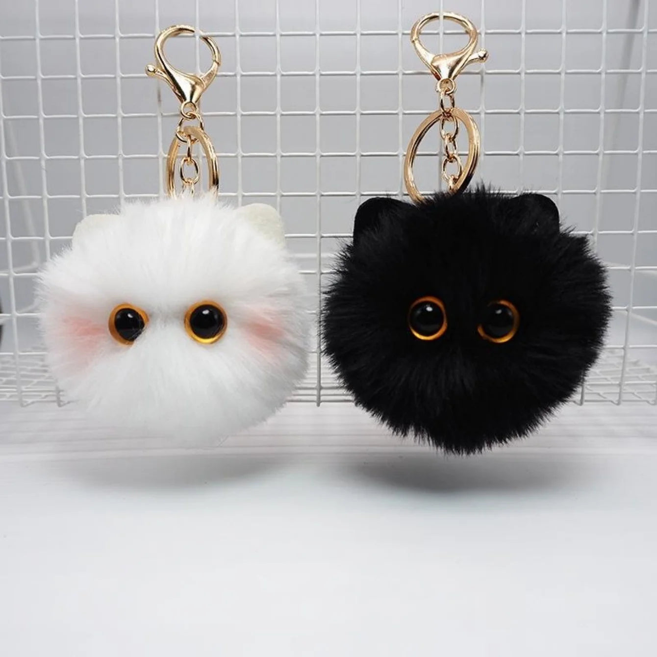 Cute Plush Cat Keychain Cartoon Doll Toy Pendant Keyring For Women Girls Bag Ornament Car Key Chain Children Gifts Accessories