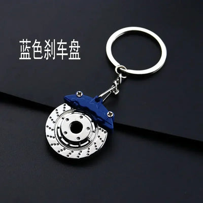 Creative Metal Car Accessories Keychain Zinc Alloy Turbo Gearbox Hub Brake Disc Pendant KeyRing for Men's Dad Birthday Gift