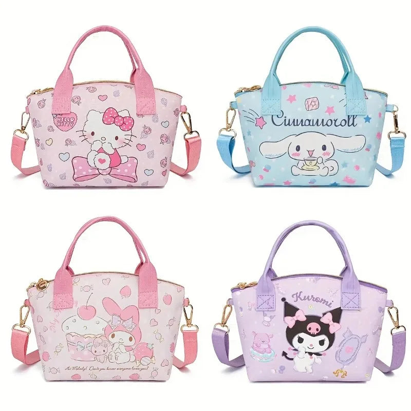 Miniso Lightweight Stylish Sanrio Handbag Cute Handbag Large-capacity Woman Convenient Shopping Bag Hellokitty Crossbody New