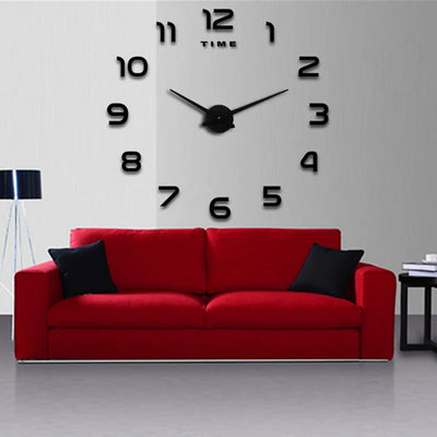 2023 Modern Design Large Wall Clock 3D DIY Quartz Clocks Fashion Watches Acrylic Mirror Stickers Living Room Home Decor Horloge