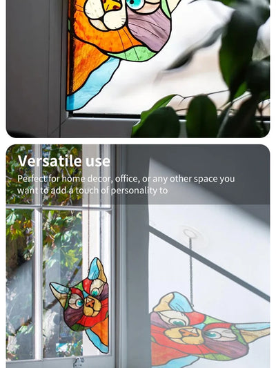 Cat Peeping Glass Window Self-adhesive Stickers, Waterproof Moisture-proof Glass Film, Bedroom Living Room Car Window Decoration