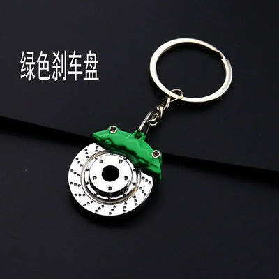 Creative Metal Car Accessories Keychain Zinc Alloy Turbo Gearbox Hub Brake Disc Pendant KeyRing for Men's Dad Birthday Gift