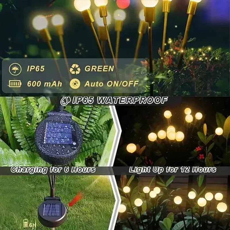 Solar Garden Lights - Solar Swaying Light, Solar Outdoor Lights, Solar Garden Decorative Lights Yard Patio Pathway Decoration