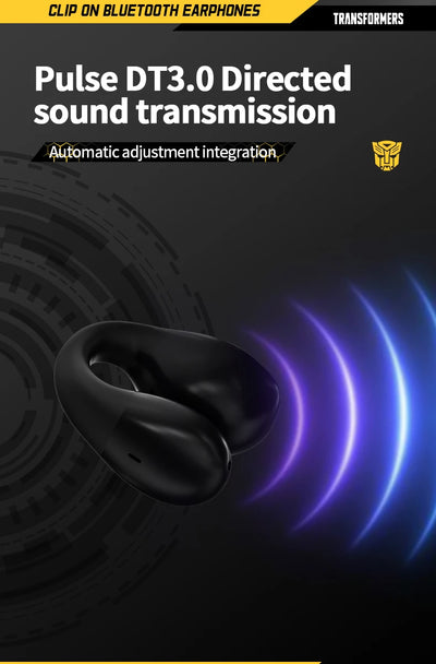 Transformers TF-T05 Earphones Bluetooth 5.3 Ear Clip Wireless Headphones Touch Control Earbuds Gaming Earphone Long Battery New