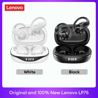 New Original Lenovo LP75 2/3/5pcs TWS Bluetooth V5.3 Earphones Wireless LED Digital Display Headphones IPX5 Waterproof Headset