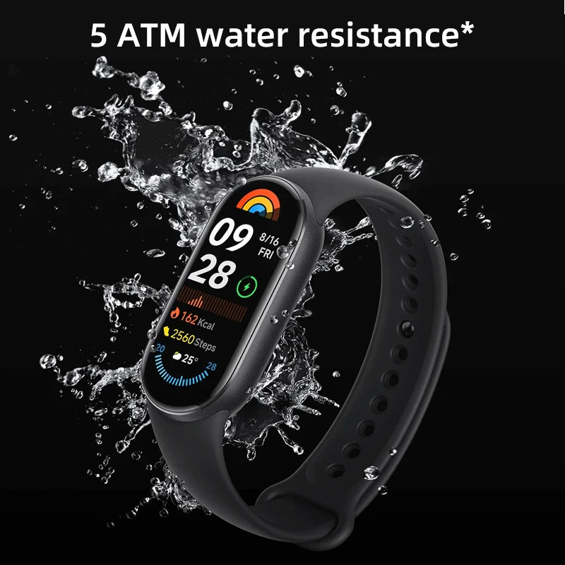 الإصدار العالمي من سوار Xiaomi Smart Band 9 مع أكثر من 150 وضعًا رياضيًا وشاشة AMOLED مقاس 1.62 بوصة وإطار معدني ملون ومراقبة الأكسجين في الدم طوال اليوم