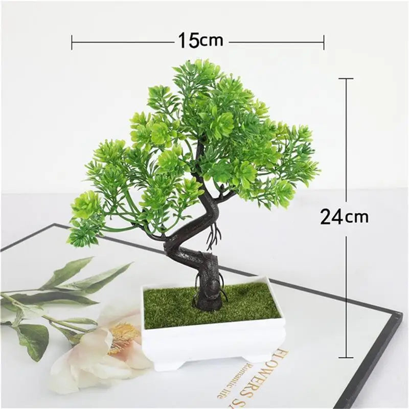 Garden Arrangement Ornaments Plastic Plants Bonsai Small Tree Pot Fake Plant Potted Flower Home Room Table Decoration