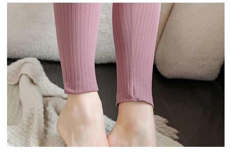 Warm Thermal Underwear Sexy Ladies Intimates Long Johns Women Shaped Sets Female Middle Collar Thermal Shaping Clothes