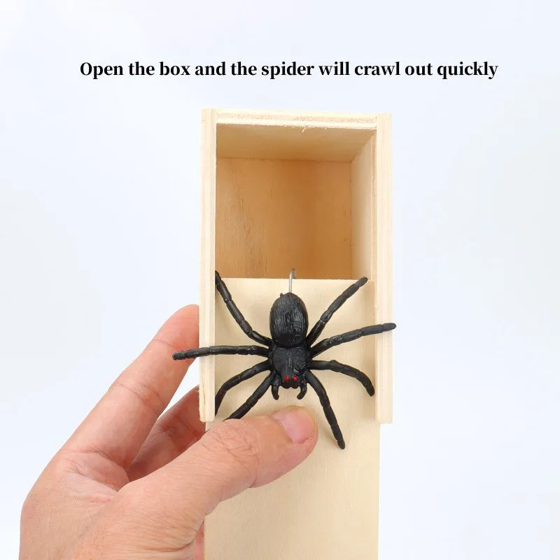 Spider Box Fake Tongue for Kids Finger Through Nail Toys Halloween Party Favors Funny Prank Toy Cute Gift for Kids decoration