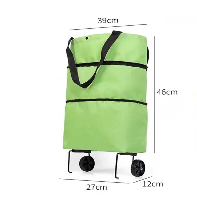 1PC Folding Shopping Bag, Portable Tugboat Bag, Grocery Bag, Large Capacity Supermarket Bag