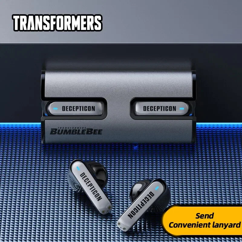 Transformers TF-T02 New TWS Wireless Bluetooth V5.3 Earphones Gaming Music Dual Mode Headset HiFi Sound Low Latency Headphones