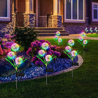 Outdoor Solar Dandelion Light with 2 Modes Solar Garden Lights IP65 Waterproof Decoration Light for Garden Lawn Yard Wedding