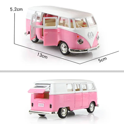 1/36 Diecasts Volkswagen Miniature Cars VW T1 Bus Toys Alloy Diecasts Scale Metal Collection Cars Models Vehicles Kids Toy Cars