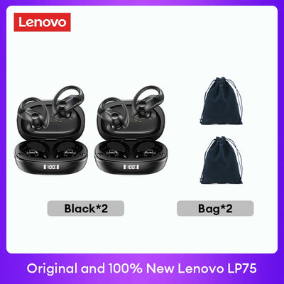 New Original Lenovo LP75 2/3/5pcs TWS Bluetooth V5.3 Earphones Wireless LED Digital Display Headphones IPX5 Waterproof Headset