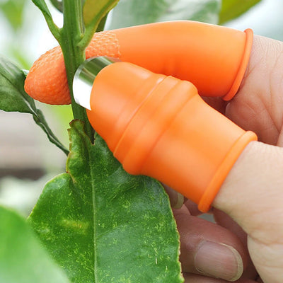 1-8set Silicone Thumb Knife Garden Picking Plant Vegetables Thumb Cutter Iron Nail Picker Pruning Shears Kitchen Acceesories