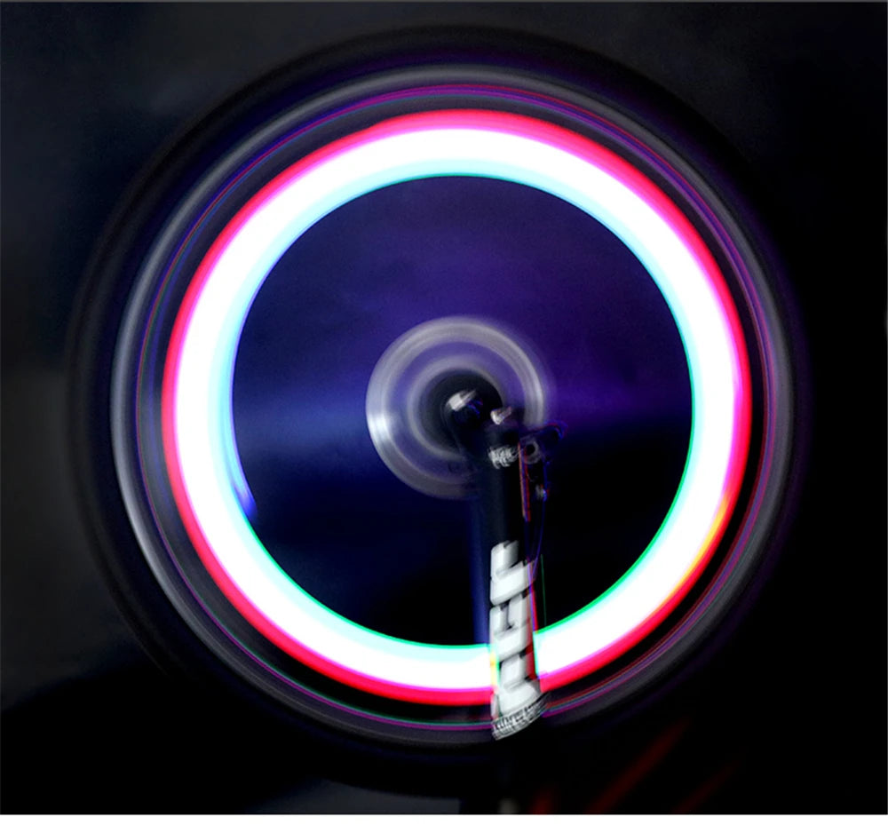 Mountain Biking Road Vehicle Wind Fire Wheel Color Spoke Light Rim Light Tire Wheel Light Night Riding Night Riding Equipment Ac