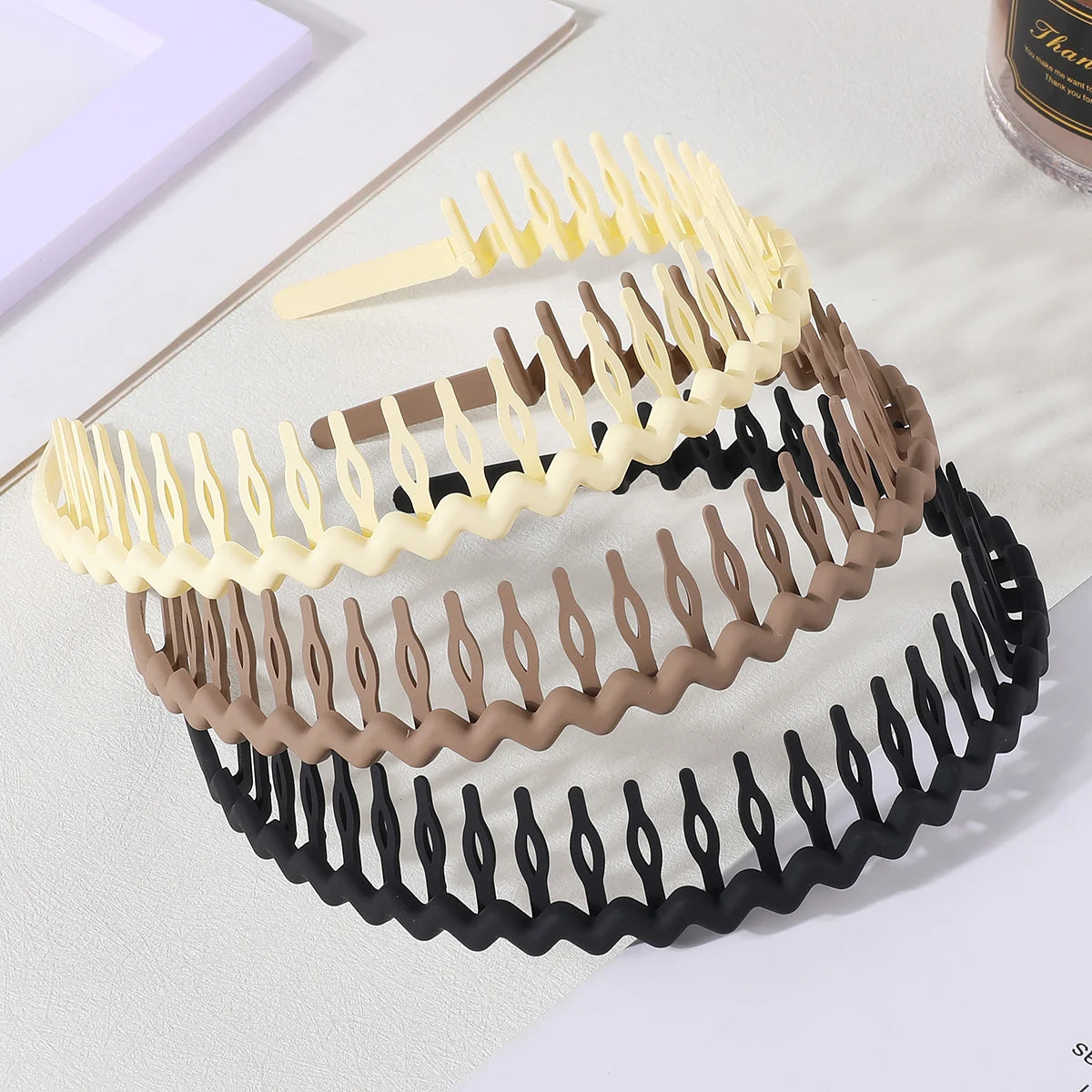 3/9PCS Fashion Non-slip Hair Bands for Women Men Simple Headband Face Wash Hair Band Wave Shape Hairband Hair Accessories