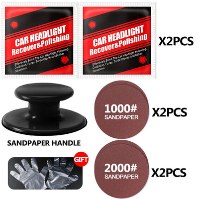 Car Headlight Restoration Polishing Kits Headlamp Scratch Remover Repair Auto Cleaning Remove Oxidation Headlight Polish Liquid