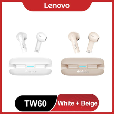 Original Lenovo TW60 TWS Bluetooth Headset 5.3 HiFi Sound Low Latency Earbuds Noise Reduction Gaming Sport Headphones