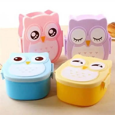 Portable Plastic Children Students Lunch Box Bento Box Food Container Carton Dinnerware Cutlery Food Container