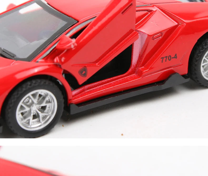 Alloy Sports Car Toy Super Sports Car Sliding Door Retractable Car Structure Model Children Toy Boy Gift