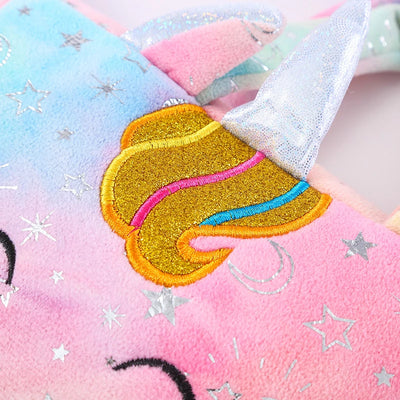 Plush Unicorn Single Shoulder Crossbody Bag for Children's Coin Purse Girl Travel Handbag Cute Student Gift Storage Pencil Bags