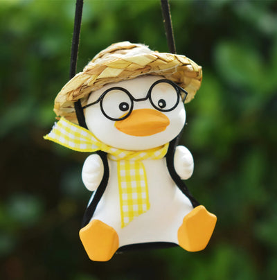 Adorable Duck Car Ornaments for Women, Tire Swing Interior Mirror Pendant