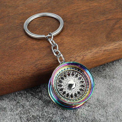 Creative Gear Head Keychain Speed Gearbox Keyring for Car Key Turbo Hub Brake Disc Pendant Shock Absorber Keys New Wholesale