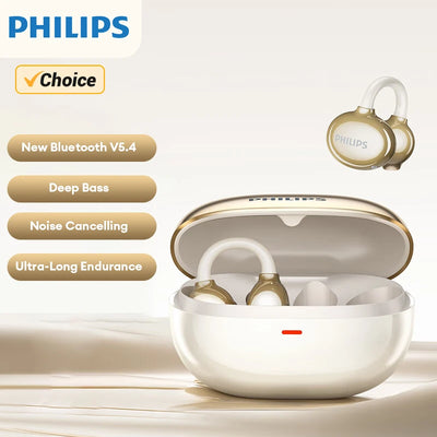 سماعات أذن ستيريو TAT3469 لاسلكية أصلية من Philips بتقنية البلوتوث V5.4 مقاومة للماء وسماعات أذن رياضية طويلة الأمد للألعاب