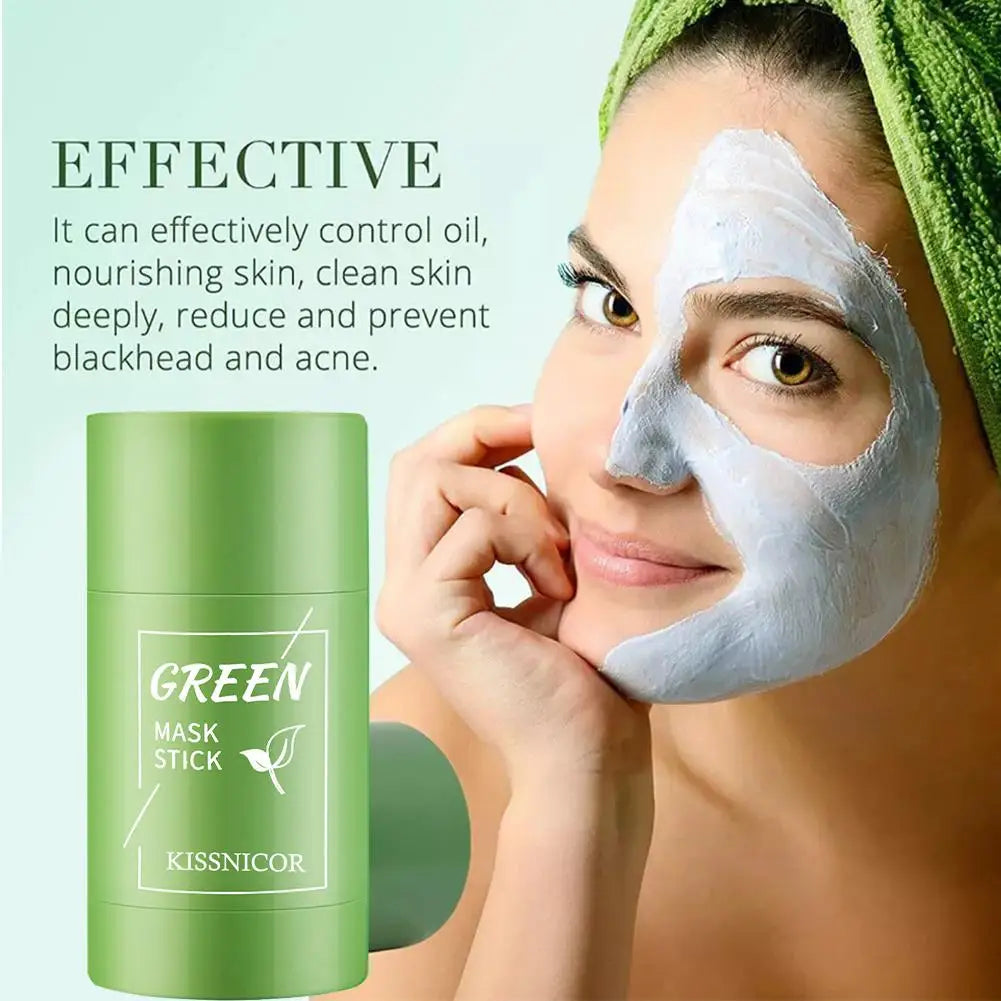 40g Remove Blackhead Green Tea Solid Mask Cleans Pores Stick Facial Blemish Black Dots Shrink Pores Korean Skin Care Cosmetics