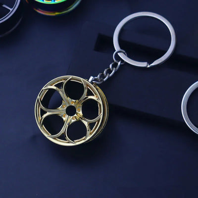 Creative Gear Head Keychain Speed Gearbox Keyring for Car Key Turbo Hub Brake Disc Pendant Shock Absorber Keys New Wholesale